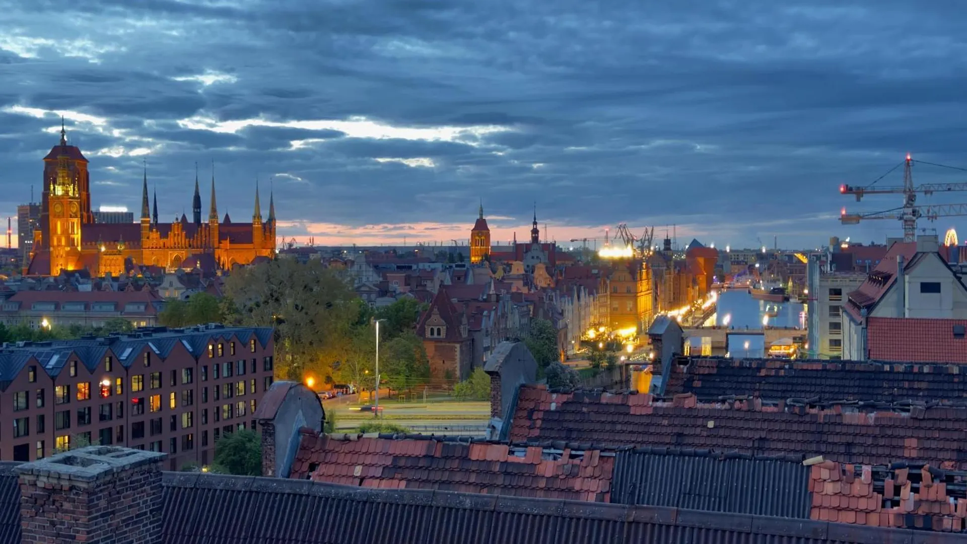 Waterlane Penthouse I Pool I Panoramic View Apartment Gdansk